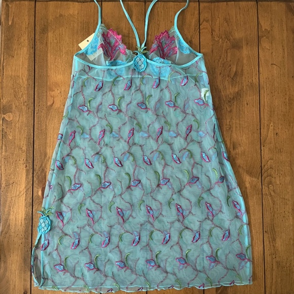 Simone Perele Blue Babydoll Nightie Lingerie (FR 2 / Small) - Picture 2 of 8